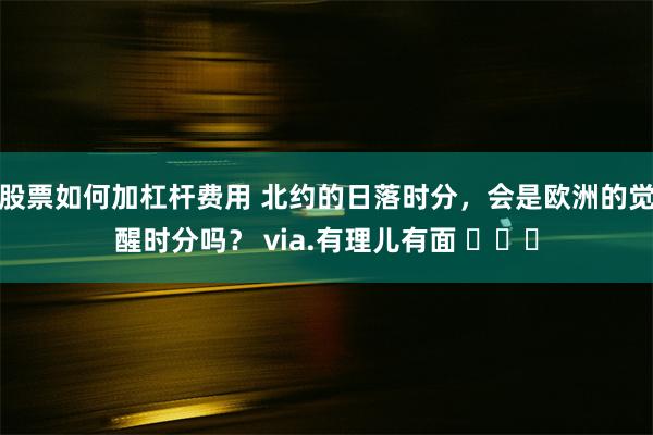 股票如何加杠杆费用 北约的日落时分，会是欧洲的觉醒时分吗？ via.有理儿有面 ​​​