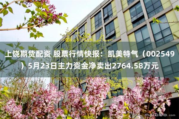 上饶期货配资 股票行情快报：凯美特气（002549）5月23日主力资金净卖出2764.58万元