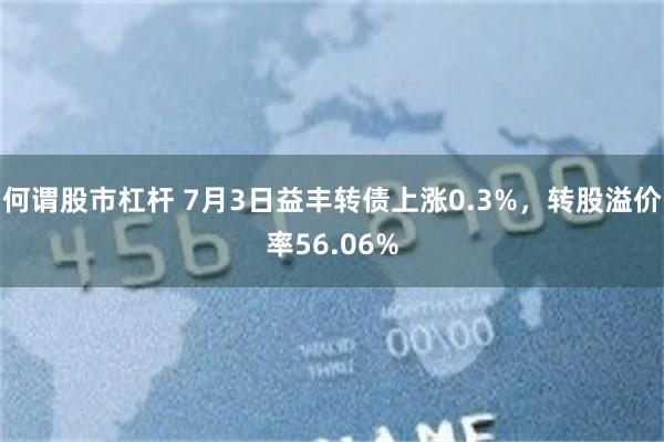 何谓股市杠杆 7月3日益丰转债上涨0.3%，转股溢价率56.06%